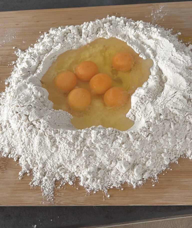ingredienten zelfgemaakte pasta